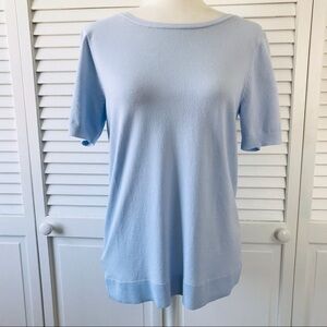 2/$50 LOFT Baby Blue Short Sleeve Sweater Size Small
